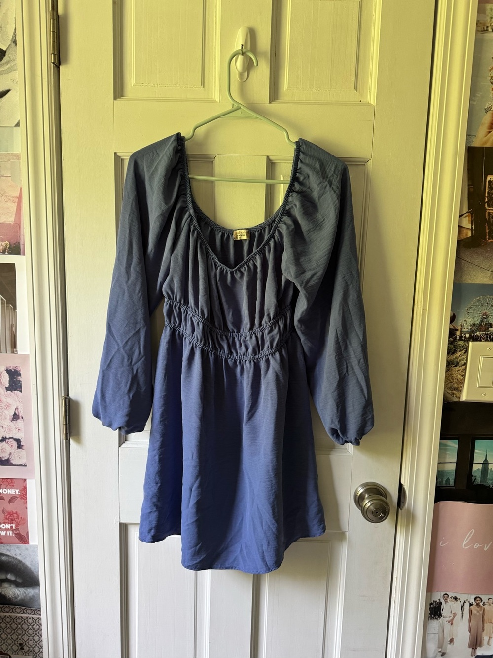 Altar'd State Blue Long Sleeve Women’s Dress